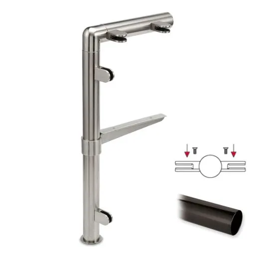 Hustenschutz Pfosten 20-131-25 mitte - Rohr  25.4 mm - Anthrazit Design