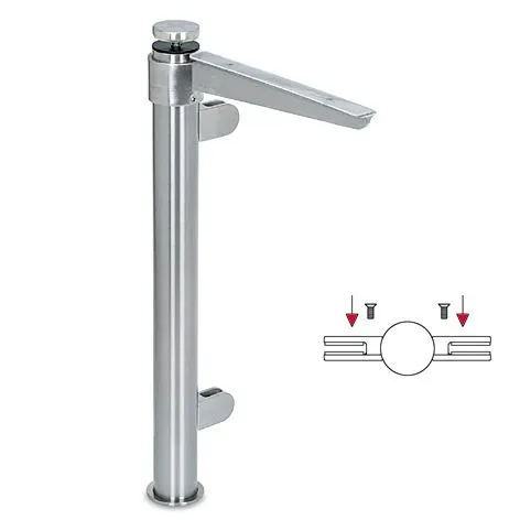 Hustenschutz Pfosten 20-111-25 mitte - Rohr  25.4 mm - Edelstahl Design