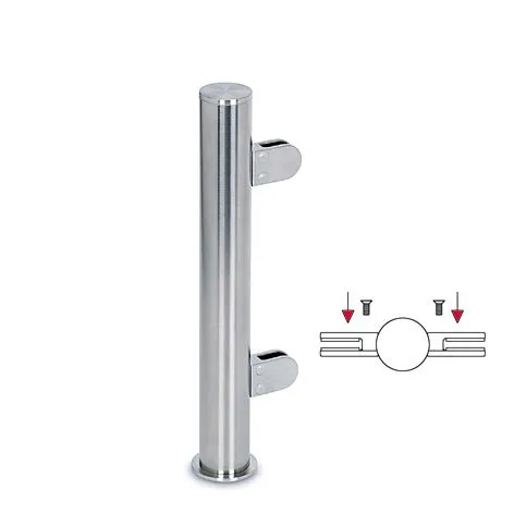 Hustenschutz Pfosten 20-150-25 mitte - Rohr  25.4 mm - Edelstahl Design