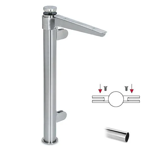 Hustenschutz Pfosten 20-111-25 mitte - Rohr  25.4 mm - Chrom Design