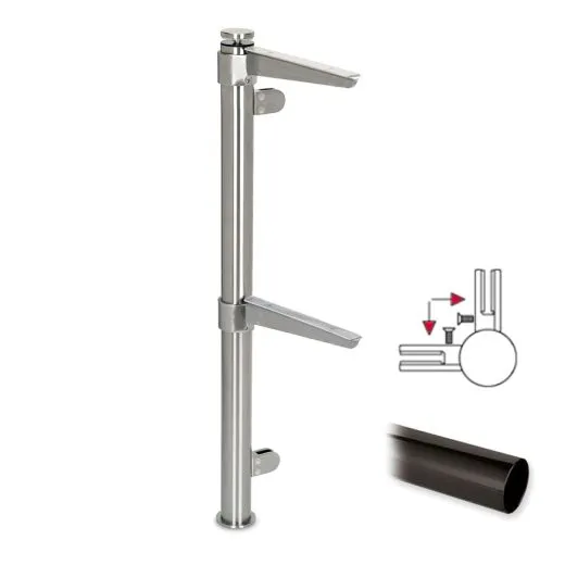 Hustenschutz Pfosten 20-112-38 -90 - Rohr  38.1 mm - Anthrazit Design