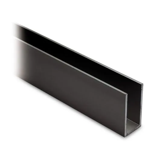 Alu U-Profil 40x20x40mm in Anthrazit schwarz - ganze Lnge 200 cm