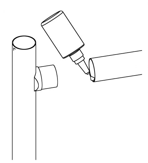 Edelstahl Rohradapter 25,4 mm auf 25,4 mm