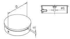 Endkappe flach fr Rohr 76,2 mm Edelstahl