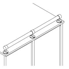 Chrom Design Rohrhalter fr Rohr 25,4 mm