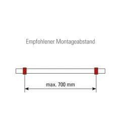 Chrom Design Rohrhalter fr Rohr 25,4 mm