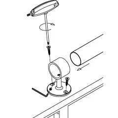 Chrom Design Rohrhalter fr Rohr 50,8 mm