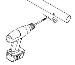 Chrom Design Abstandshalter flach fr Rohr 38,1 mm