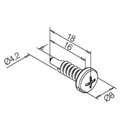 Chrom-Design Blechschraube selbstschneidend