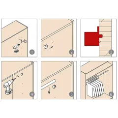 Edelstahl Design Rohr 38,1 mm Wandflansch offen