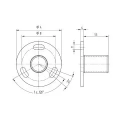 Edelstahl Einpressflansch 12-503 fr Edelstahlrohr 42.4 mm - V4A