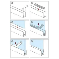 Verglasungsdichtung fr Glasstrke 08,00 - 08,76 mm - 5 m