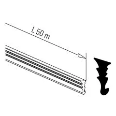 Verglasungsdichtung fr Glasstrke 10,00 - 10,76 mm - 50 m