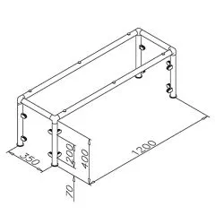 Hustenschutz Gestell 20-010-38 Rohr 38.1mm Messing Design