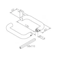 Anthrazit Design Trdrcker-Set U-Form