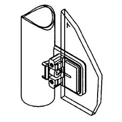 Chrom Design Glasklemme - 21 - Rohr 38,1 mm - Glas 6-10 mm