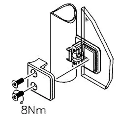 Chrom Design Glasklemme - 21 - Rohr 38,1 mm - Glas 6-10 mm