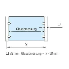 Hustenschutz Pfosten 20-122-35 mitte - Rohr 35x35 mm - Edelstahl Design