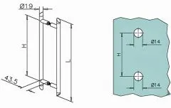 Edelstahl Trgriff Modell 475802 - 19,0 mm - L 200 mm