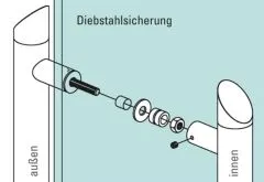 Edelstahl Trgriff Modell 475802 - 19,0 mm - L 200 mm