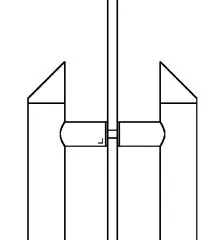 Edelstahl Trgriff Modell 475804 - 38,1 mm - L 400 mm