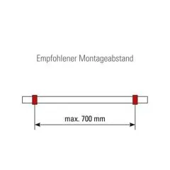 Chrom Design Fulauf- oder Rohrhalter Rohr 38,1 mm 20-2100