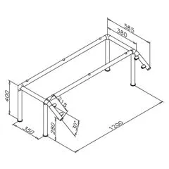 Hustenschutz Gestell 20-020 - Anthrazit Schwarz