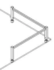 Edelstahl Endsttze Glasmontage 8 x 8 mm