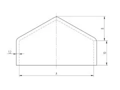 Endkappe Pyramide V4A fr Vierkantrohr 30x30 mm