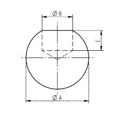 Edelstahl Abschlusskugel 20 mm fr Edelstahlstab 10 mm