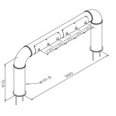 Modell 2550 - 101,6 mm 6 ltg Edelstahl Schanksule