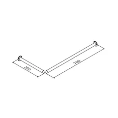 Edelstahl Design Garderobe Modell 20731 - 25,4 mm