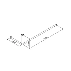 Edelstahl Design Garderobe Modell 20730 - 25,4 mm