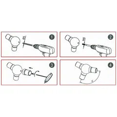 Adapter 38,1 mm fr Kugel Edelstahl Design