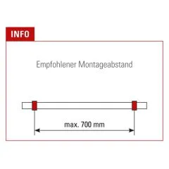 Anthrazit Design Rohrhalter fr Rohr 38,1 mm