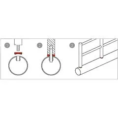 Edelstahl Design Mini Rail Adapter 10 mm auf 38.1 mm