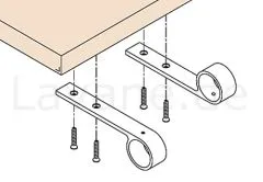 Messing Design Handlauftrger fr Rohr 38,1 mm